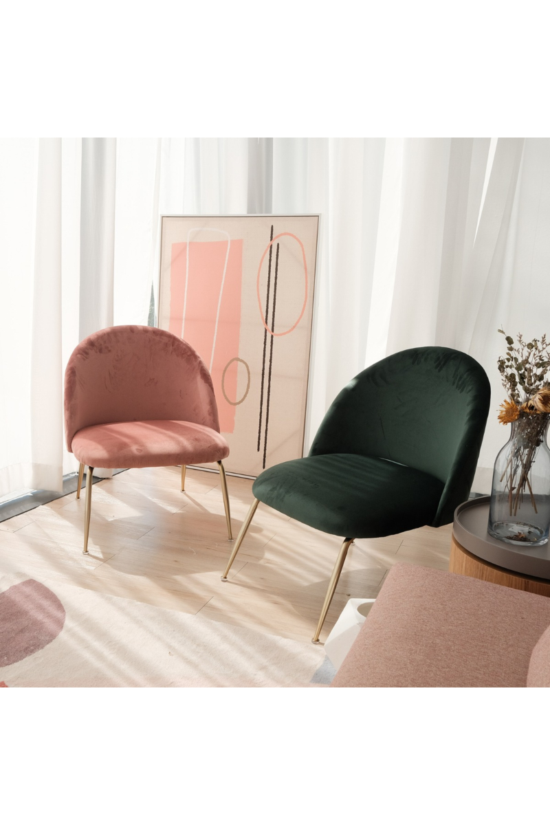 Kate Fuchsia Velvet Lounge Chair (Markdown) 