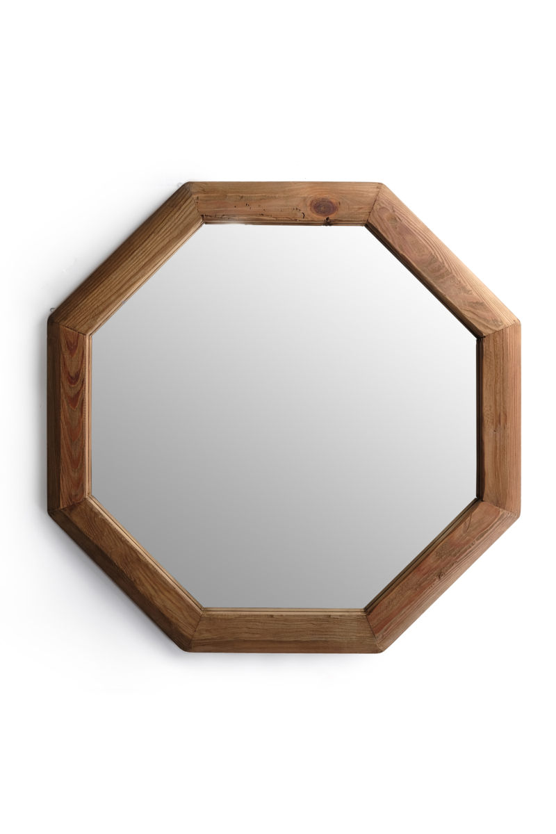 Reclaimed Wood Octagon Mirror