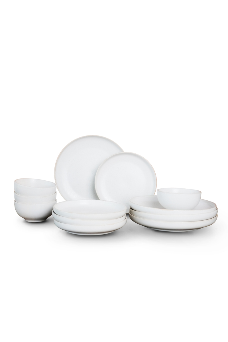 Crystal Natural Reactive Rim12-piece Dinner Set