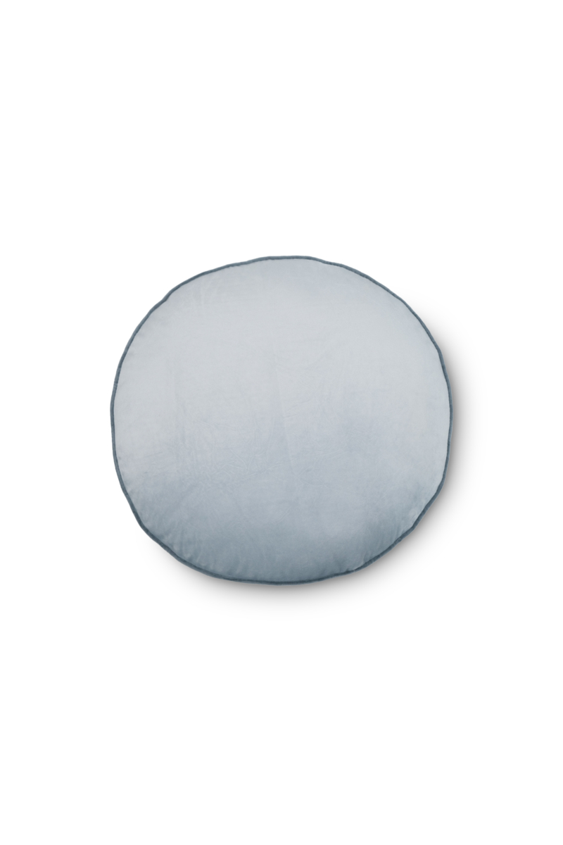 Macaron Cloudy Grey Velvet Cushion Dia45cm