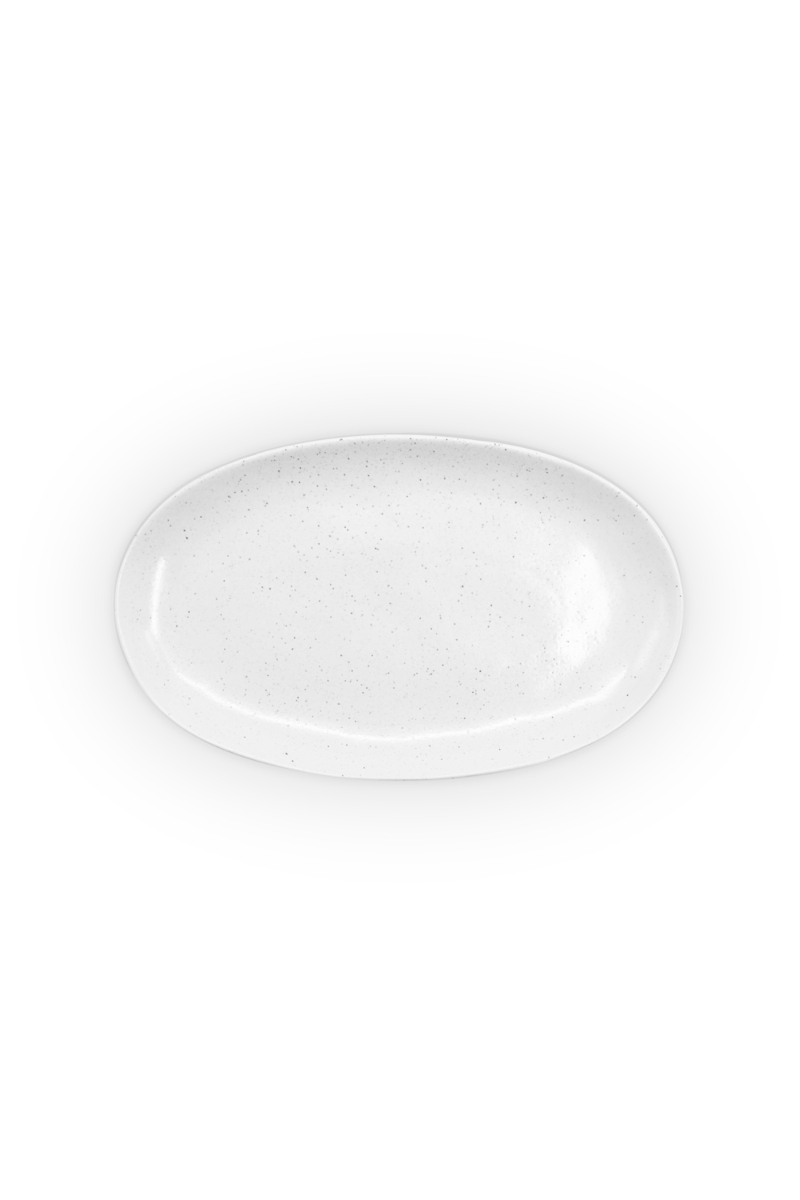 Calla White Oval Plate