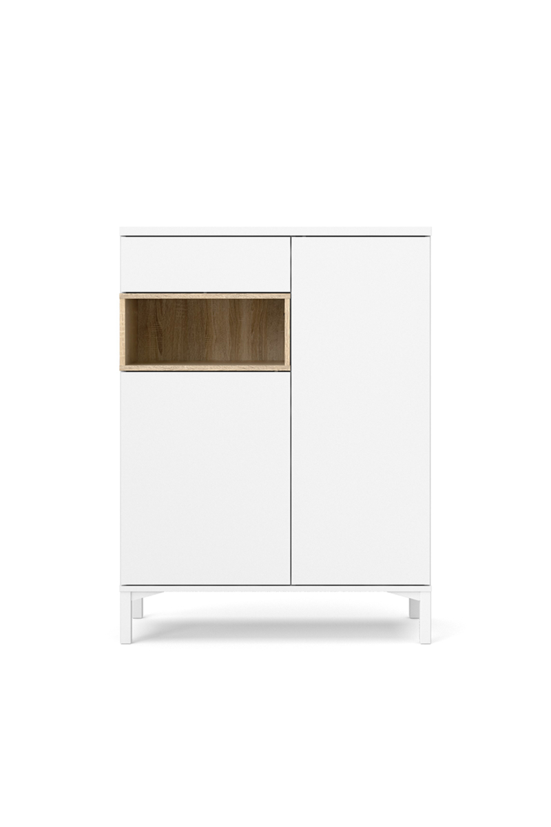 Roomers White Tall Sideboard