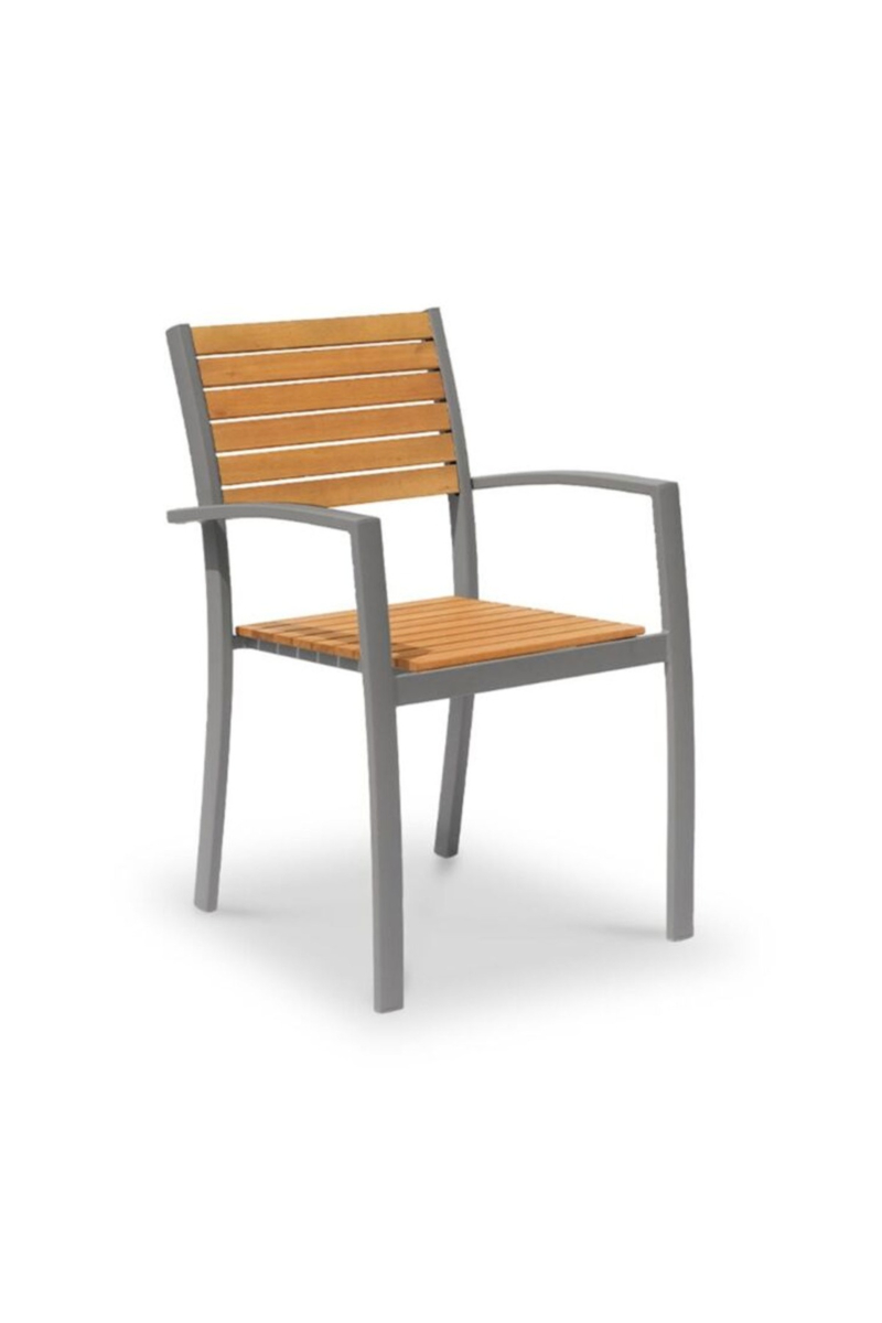Begonia Outdoor/Indoor Arm Chair Simple Grey