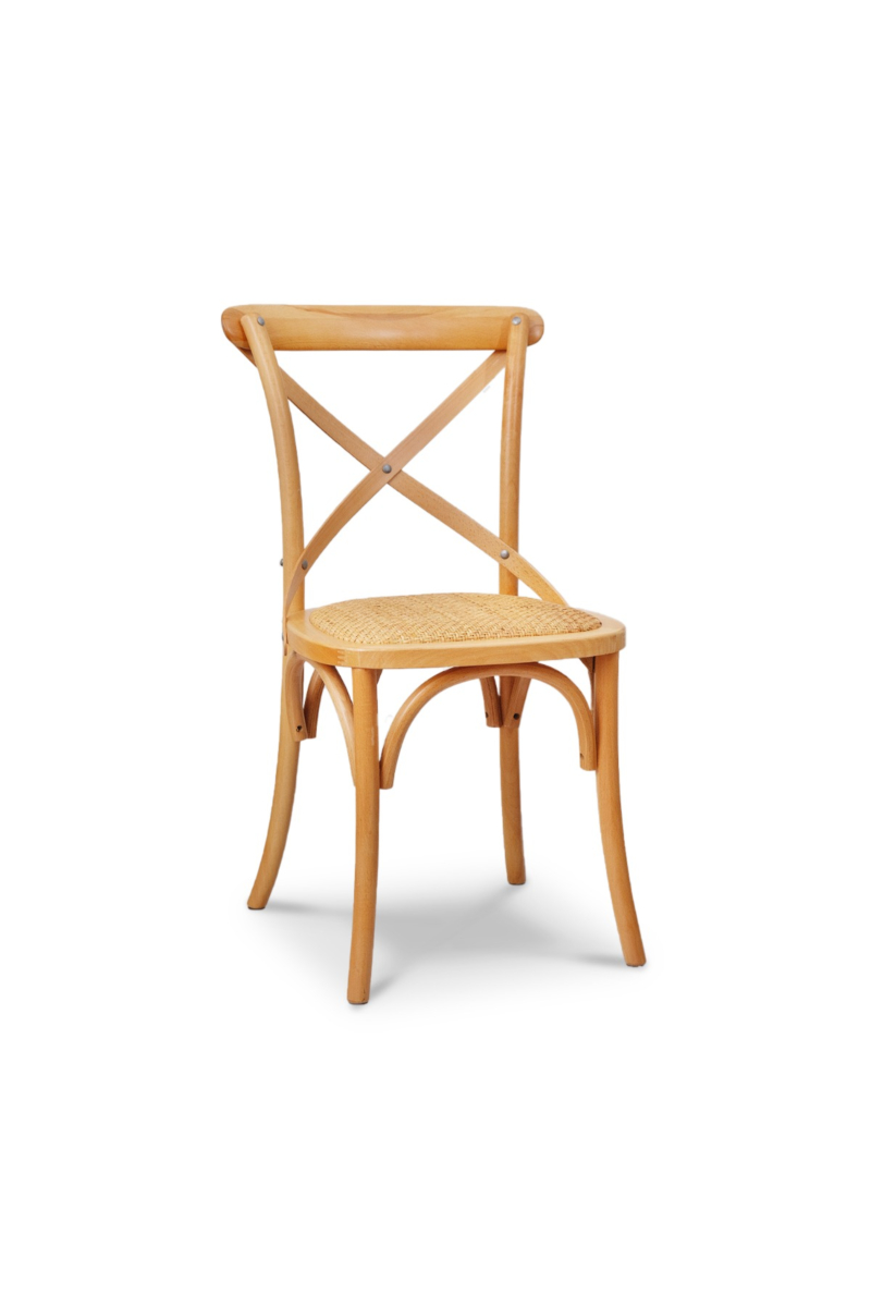 Cross Back Café Chair Natural