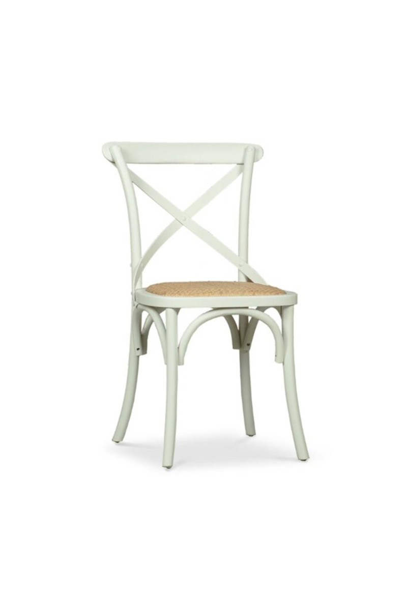 Cross Back Café Chair Rustic Ivory