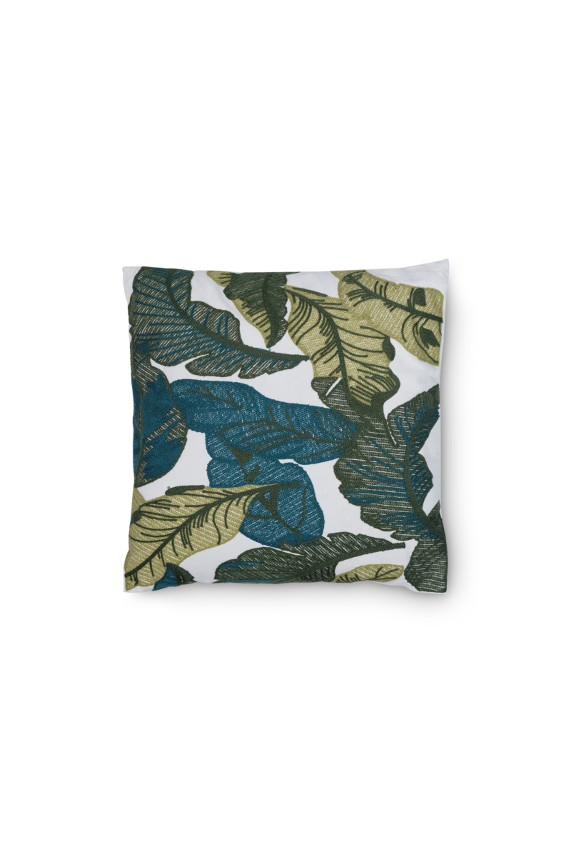 Leaves Embroidered Cushion 45x45