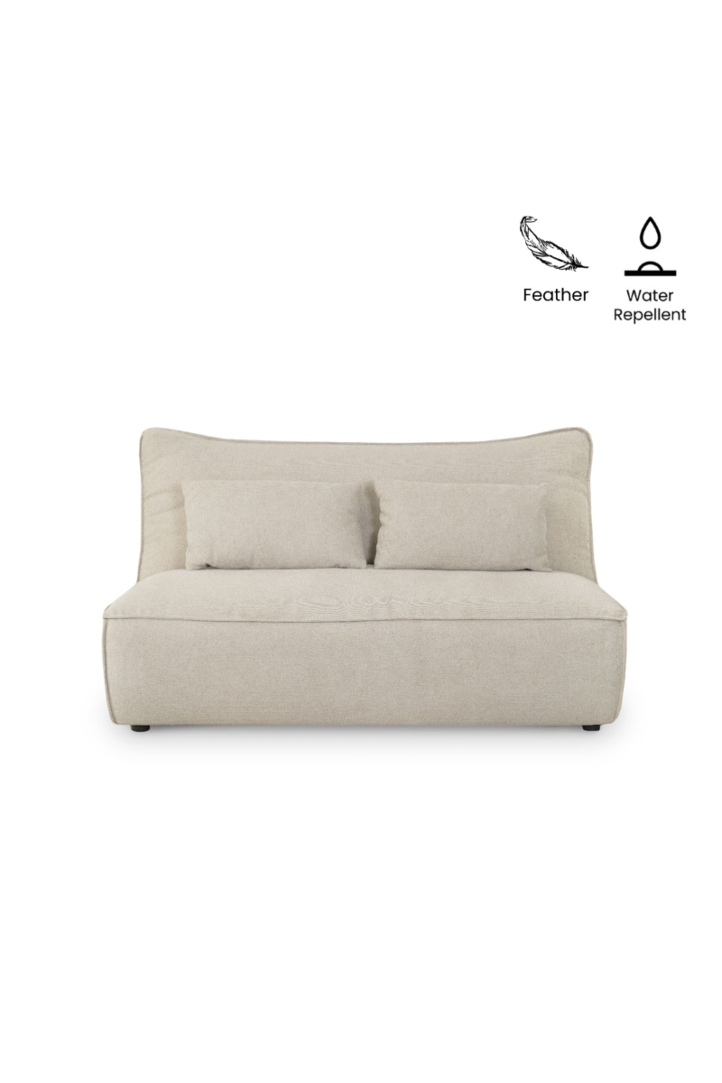 Daphne Stone Grey Modular Armless Sofa
