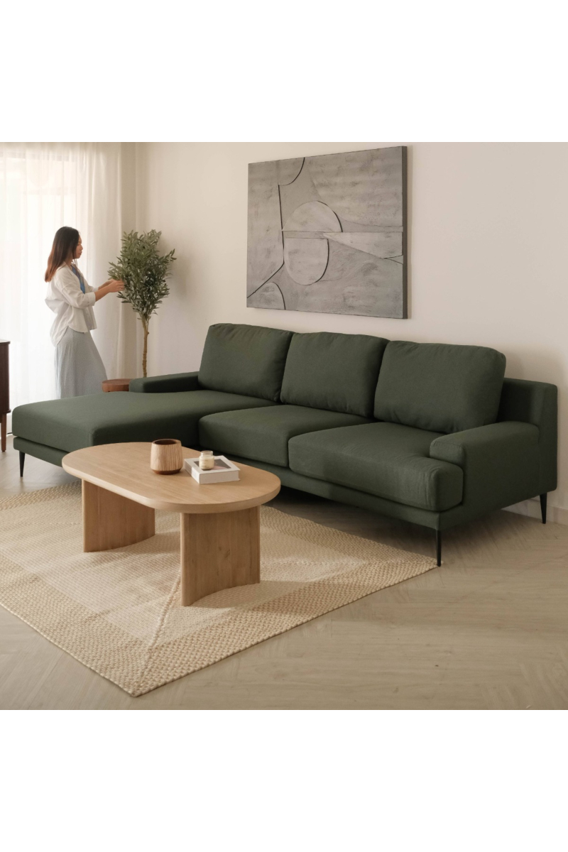 Hendrick Forest Green Right Sectional Sofa