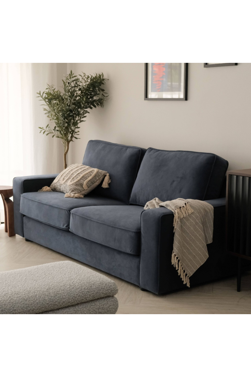 Klaus Midnight Blue 3 Seater Sofa