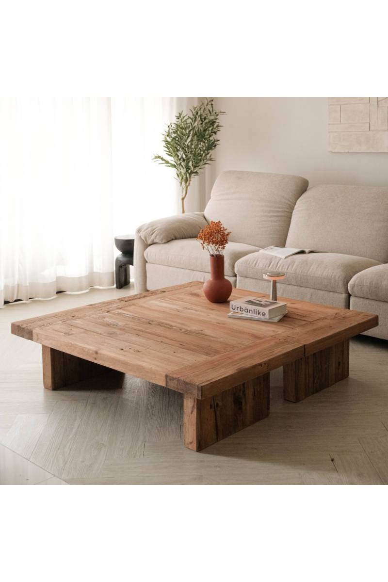 Reclaimed Wood Rectangular Coffee Table 135x70cm
