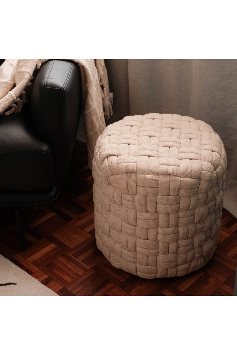 Reya Weave Light Beige Stool