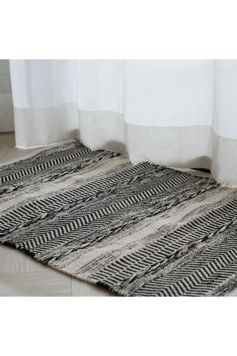 Lenx Zigzag Stripe Cotton Floor Mat 60x90