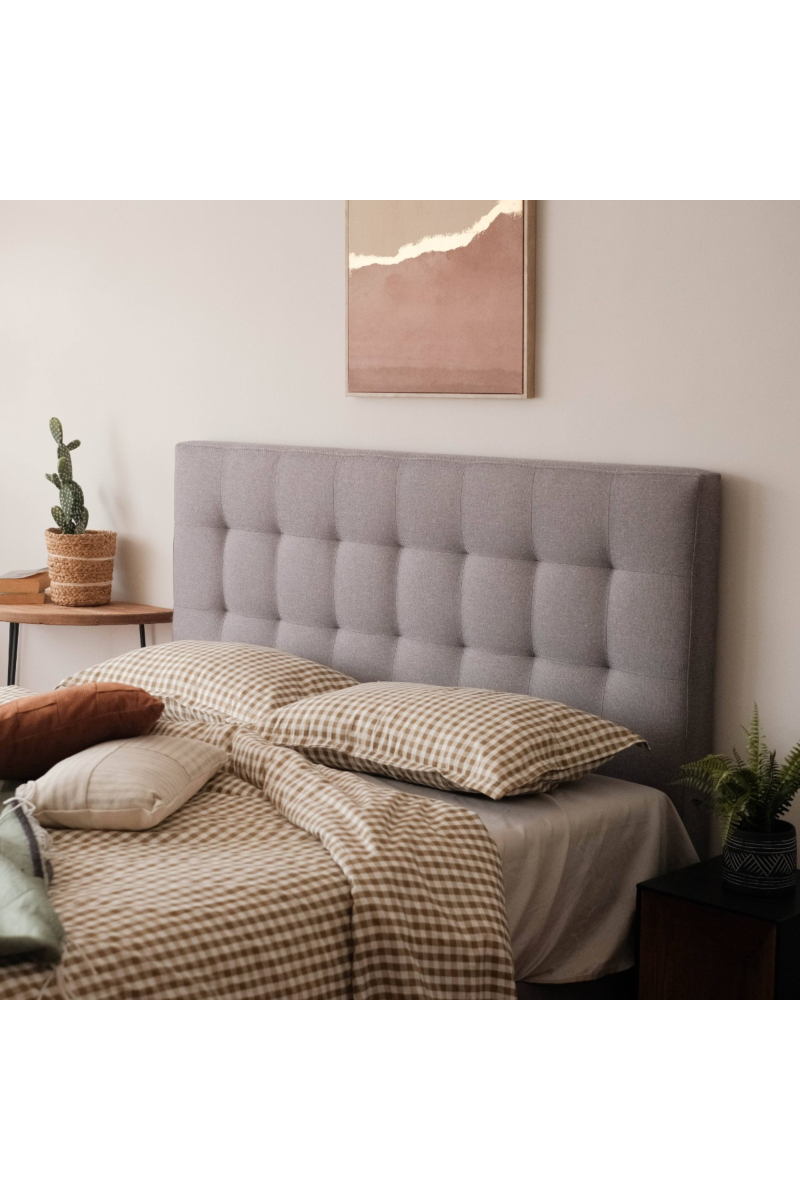 Lillian Pebble Grey Queen Headboard