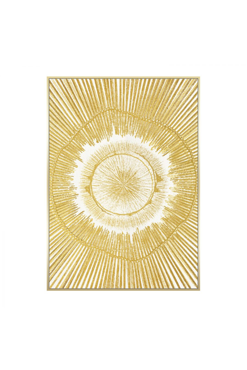 Framed Canvas 100x140cm - Golden Sunburst