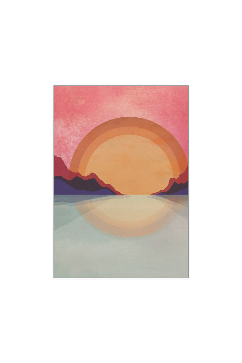 Framed Canvas 80x120cm - Red Sun