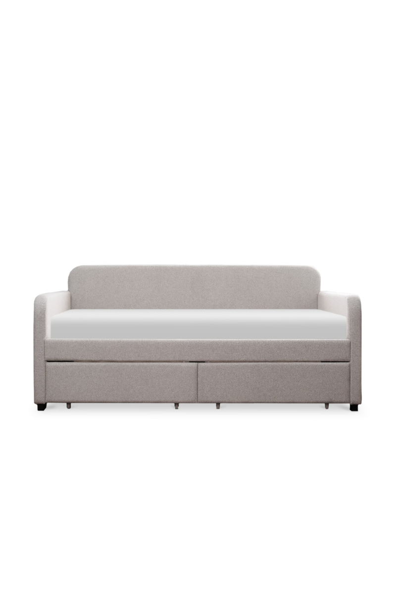 Jedda Mist Grey Single Daybed with 2 Drawers