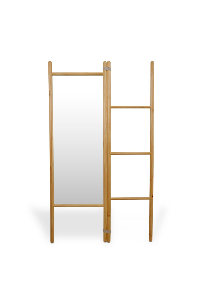Ladder Natural Standing Mirror