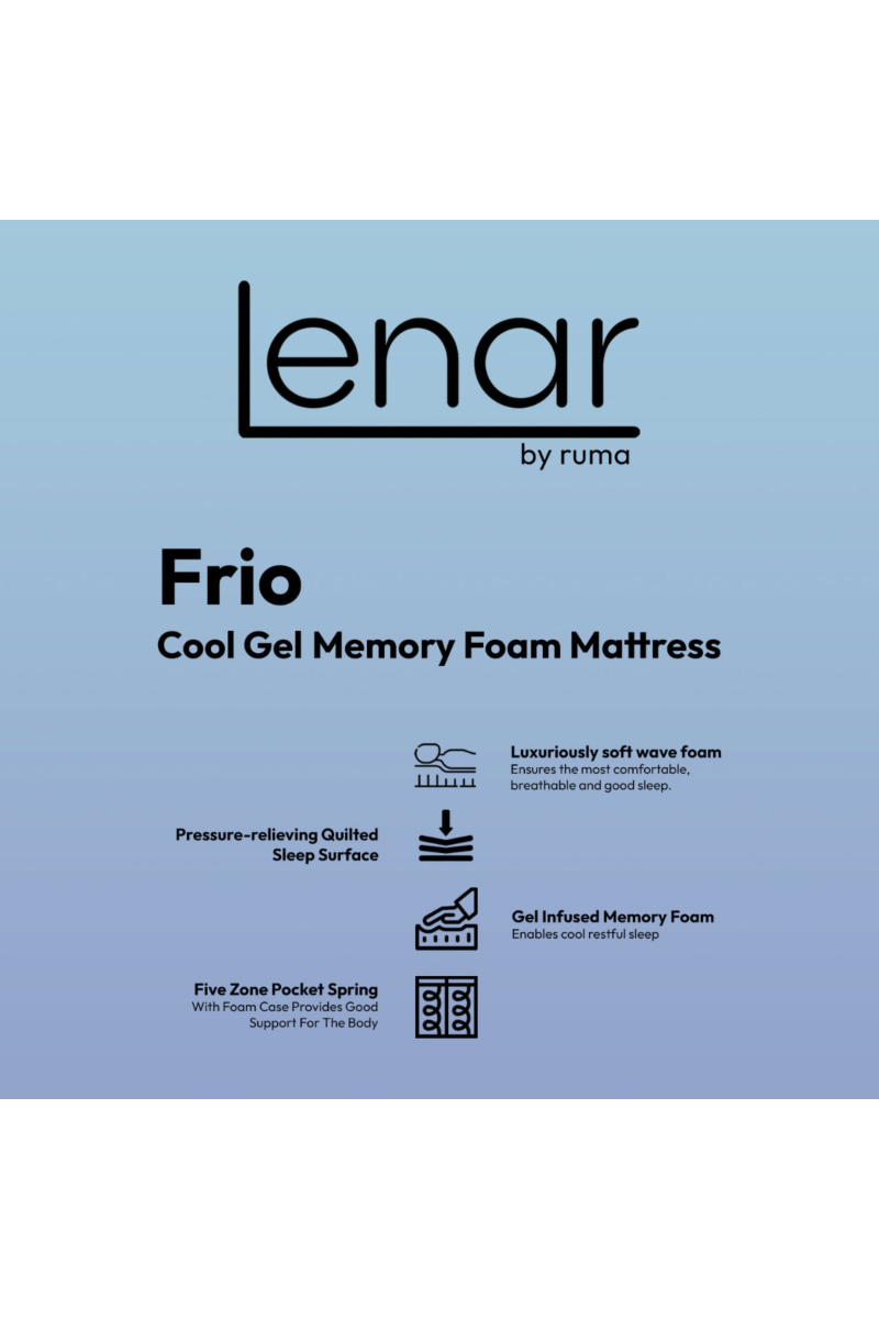 Lenar Frio Cool Gel Memory Foam Queen Mattress