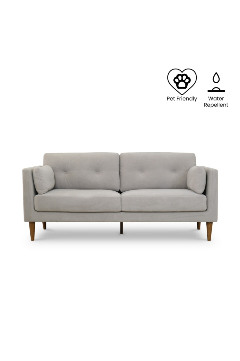 Livia Light Grey 3 Seater Sofa