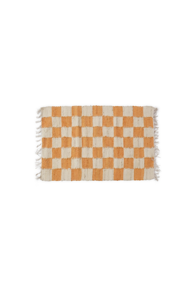 Resh Checkered Cotton Floor Mat 60x90