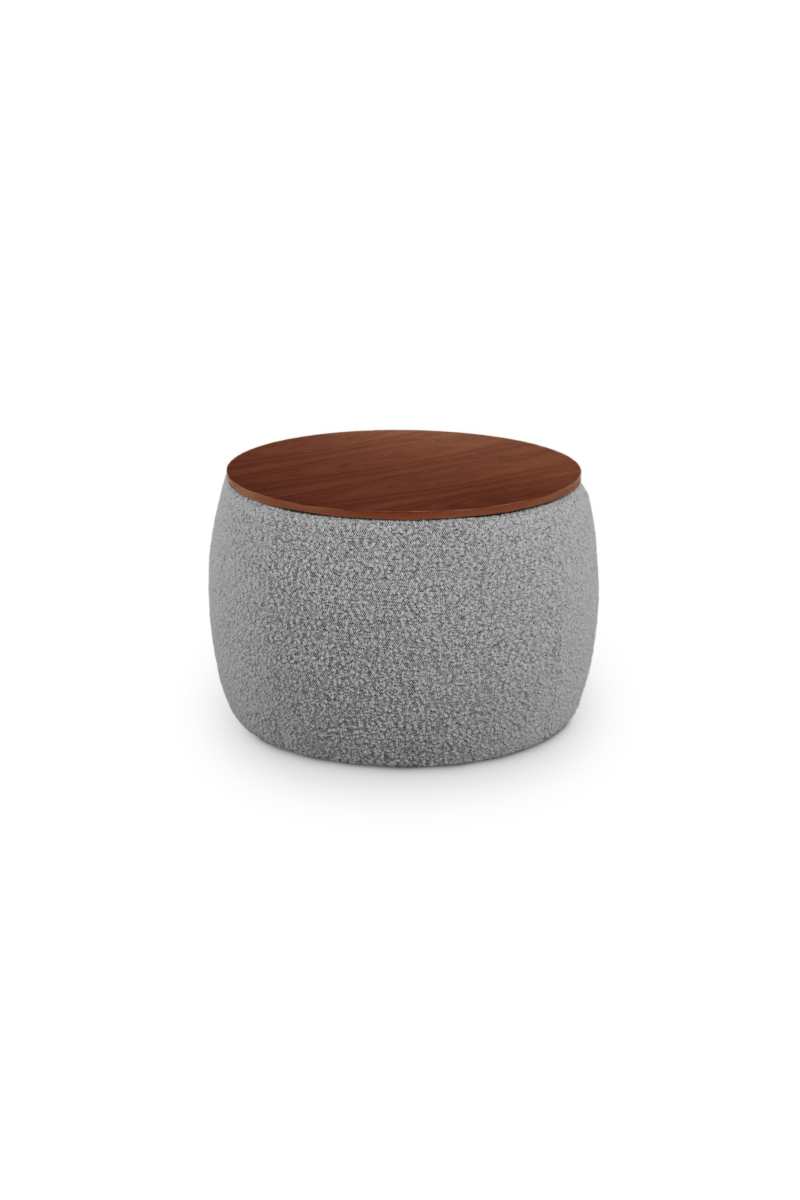 Rony Cloud Grey Storage Pouf / Coffee Table