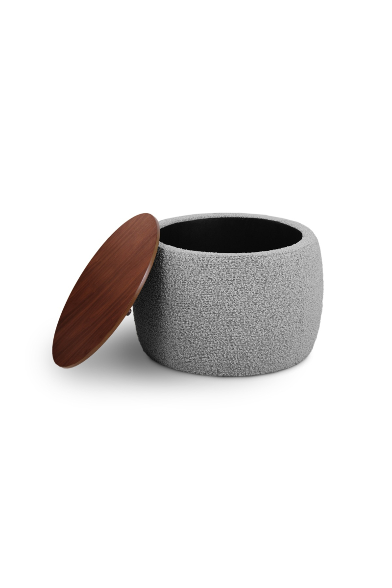 Rony Cloud Grey Storage Pouf / Coffee Table