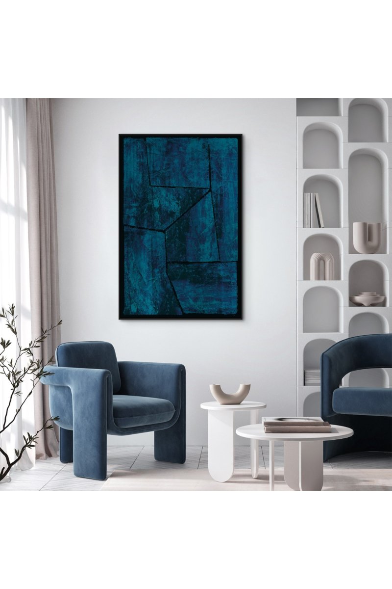 Framed Canvas 80x120cm - Blue Denim