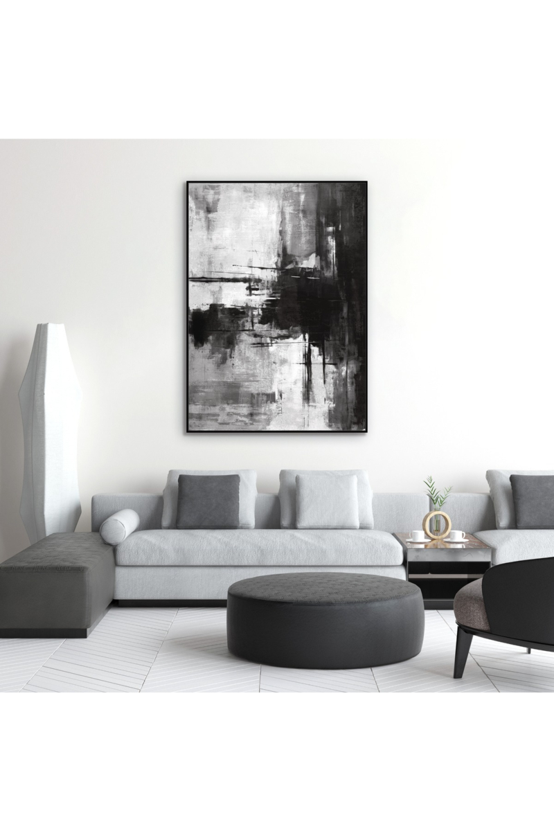 Framed Canvas 100x140cm - Ink Painting