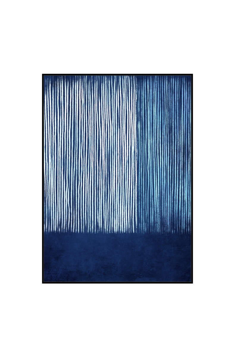 Framed Canvas 100x140cm - Blue Lines