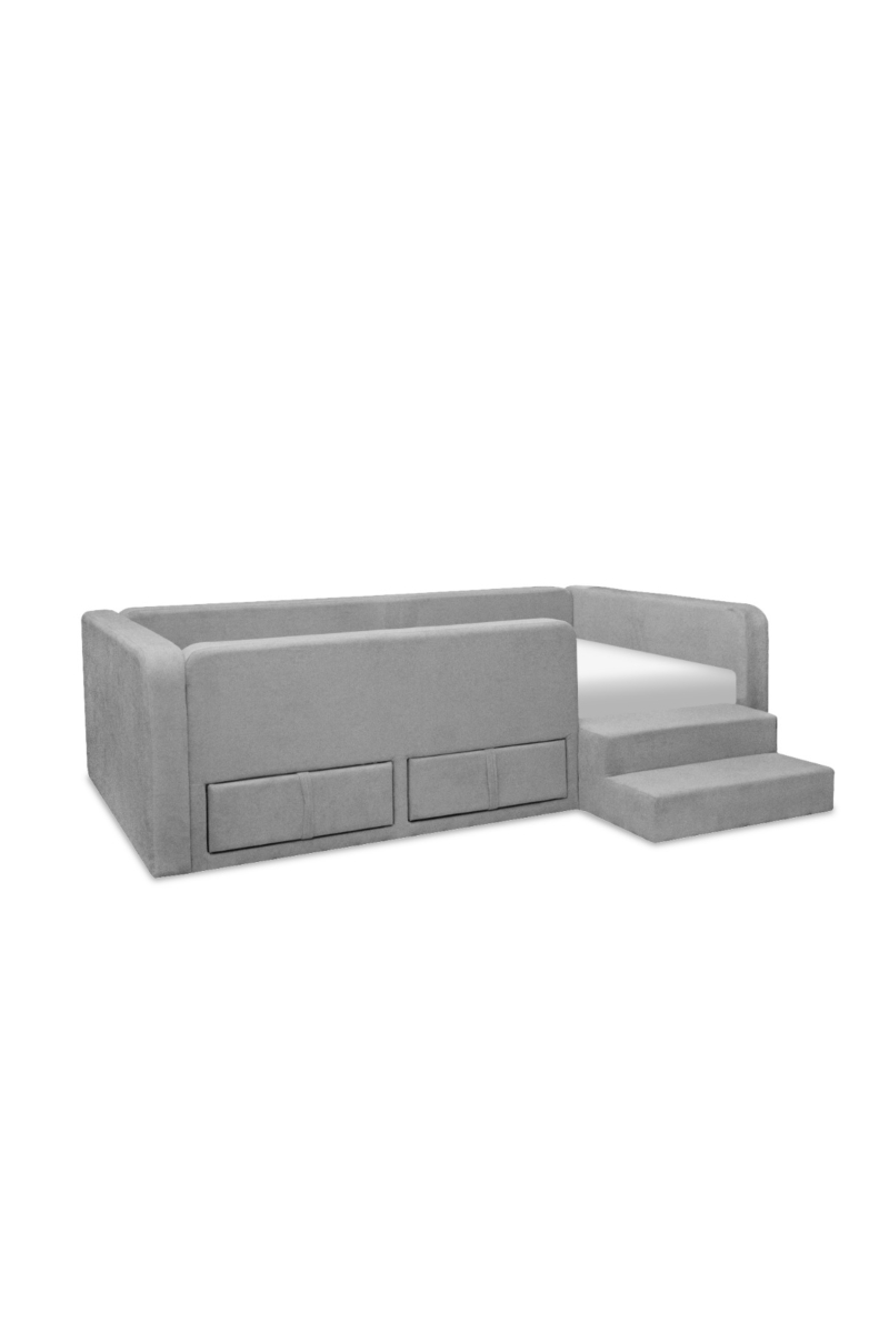 Tom Flint Grey Kids Single Bed with 2 Drawers